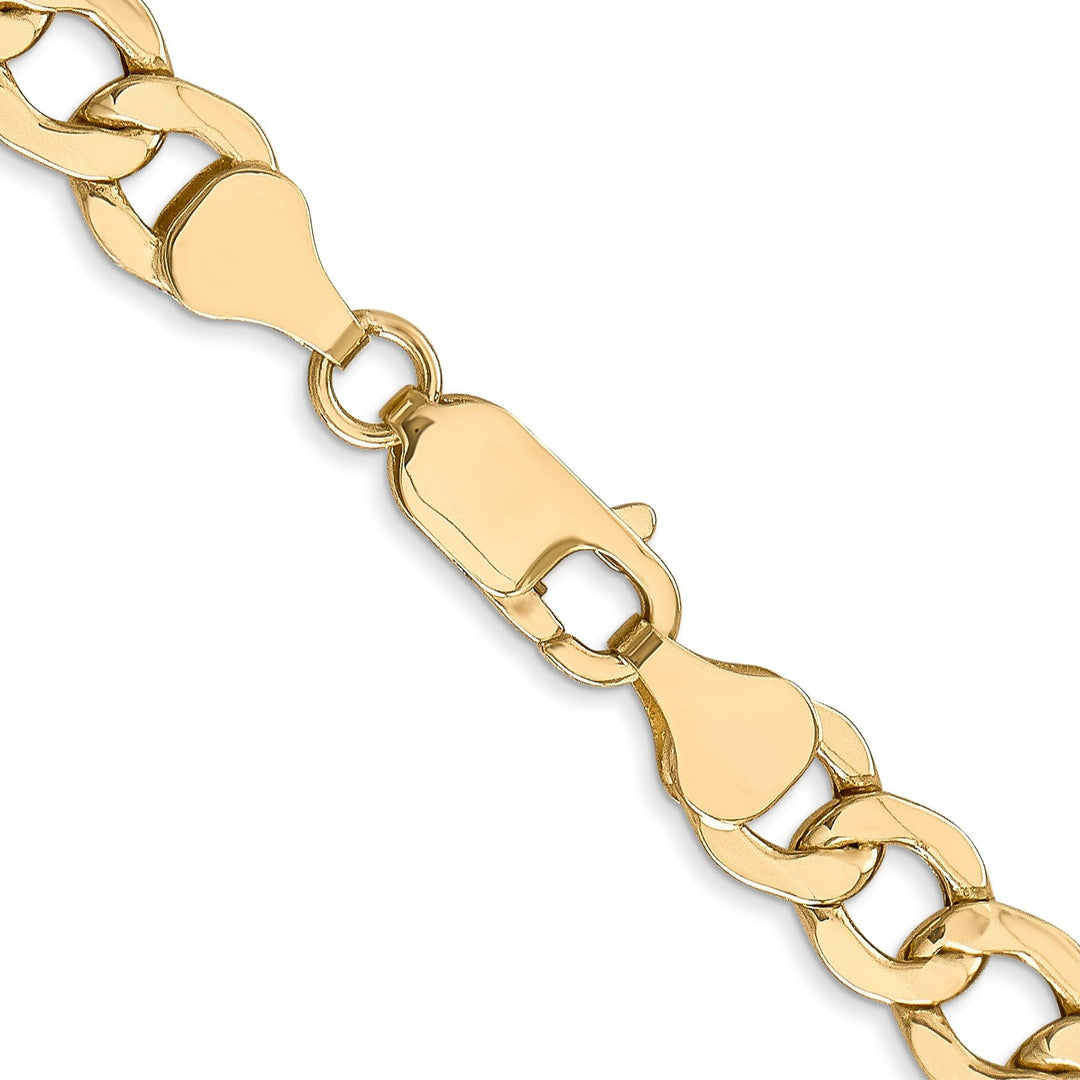 14k Yellow Gold 7.0m SemiSolid Curb Link Chain