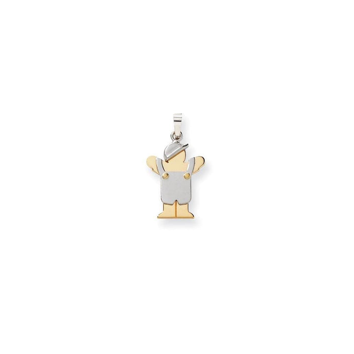 14 Two-tone Polished Small Boy With Hat Love Charm