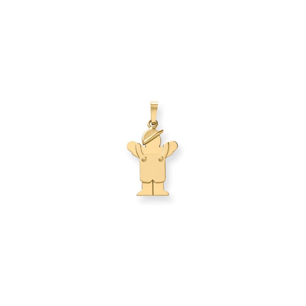 14 Yellow Gold Boy in Overalls With Hat Love Charm