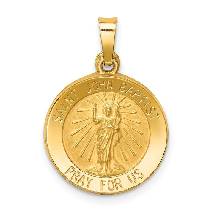 14 Yellow Gold Saint John Baptist Medal Pendant