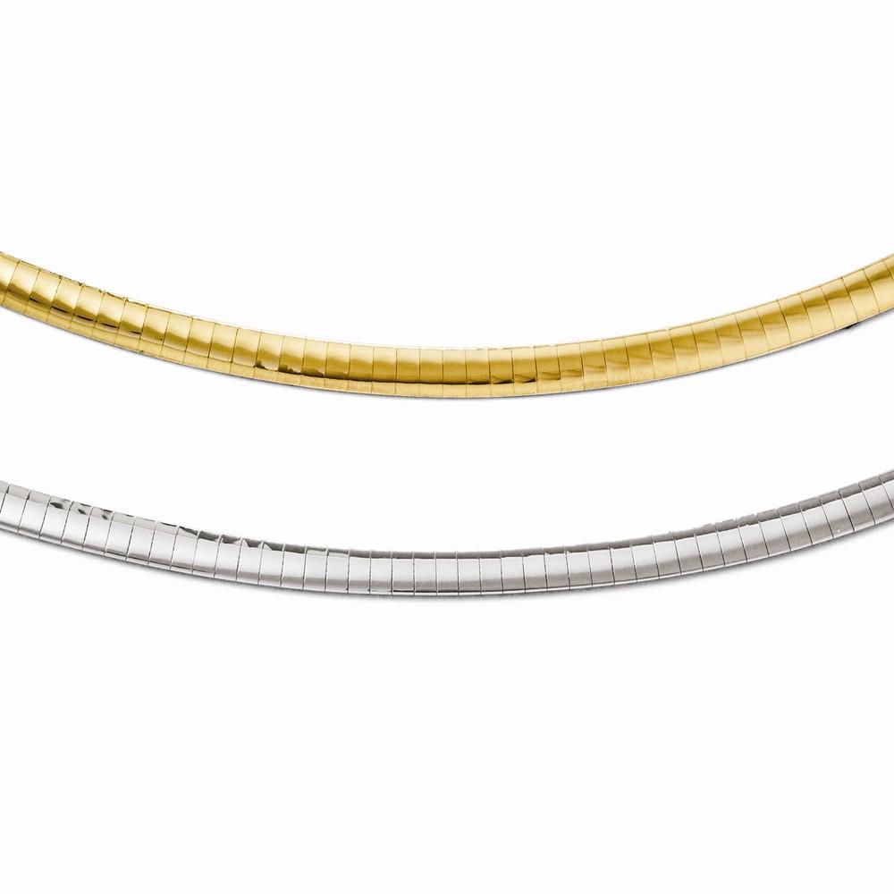 14k Two-tone Reversible Omega Necklace
