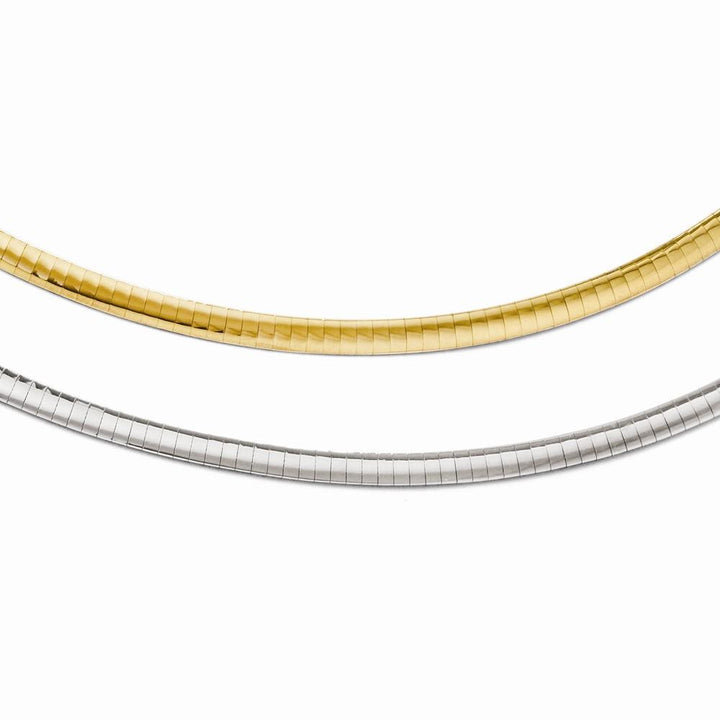14k Two-tone Supreme Reversible Omega Necklace