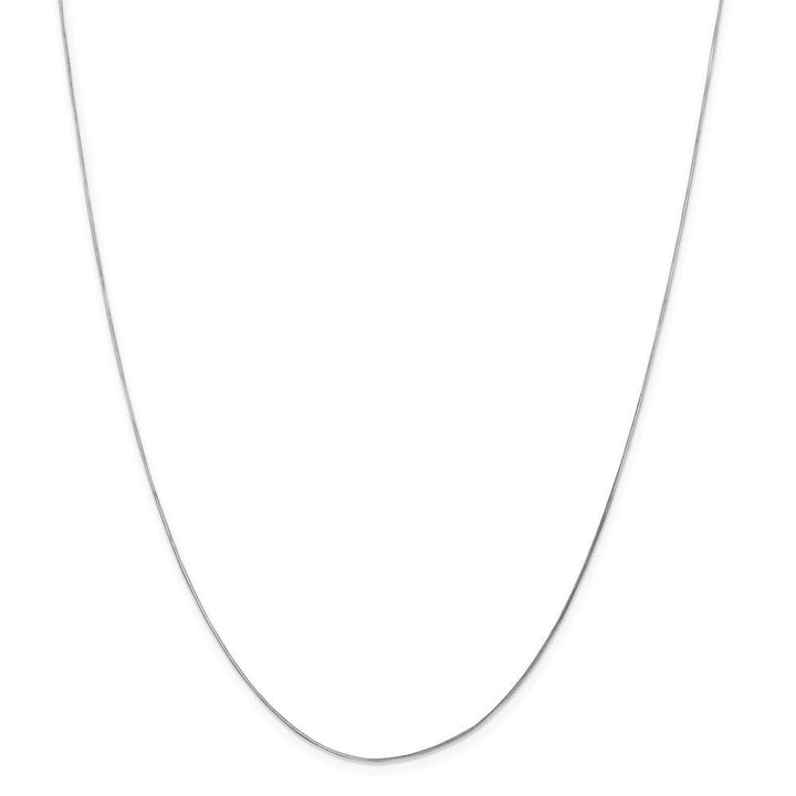 14k White Gold 0.70mm Octagonal Snake Chain