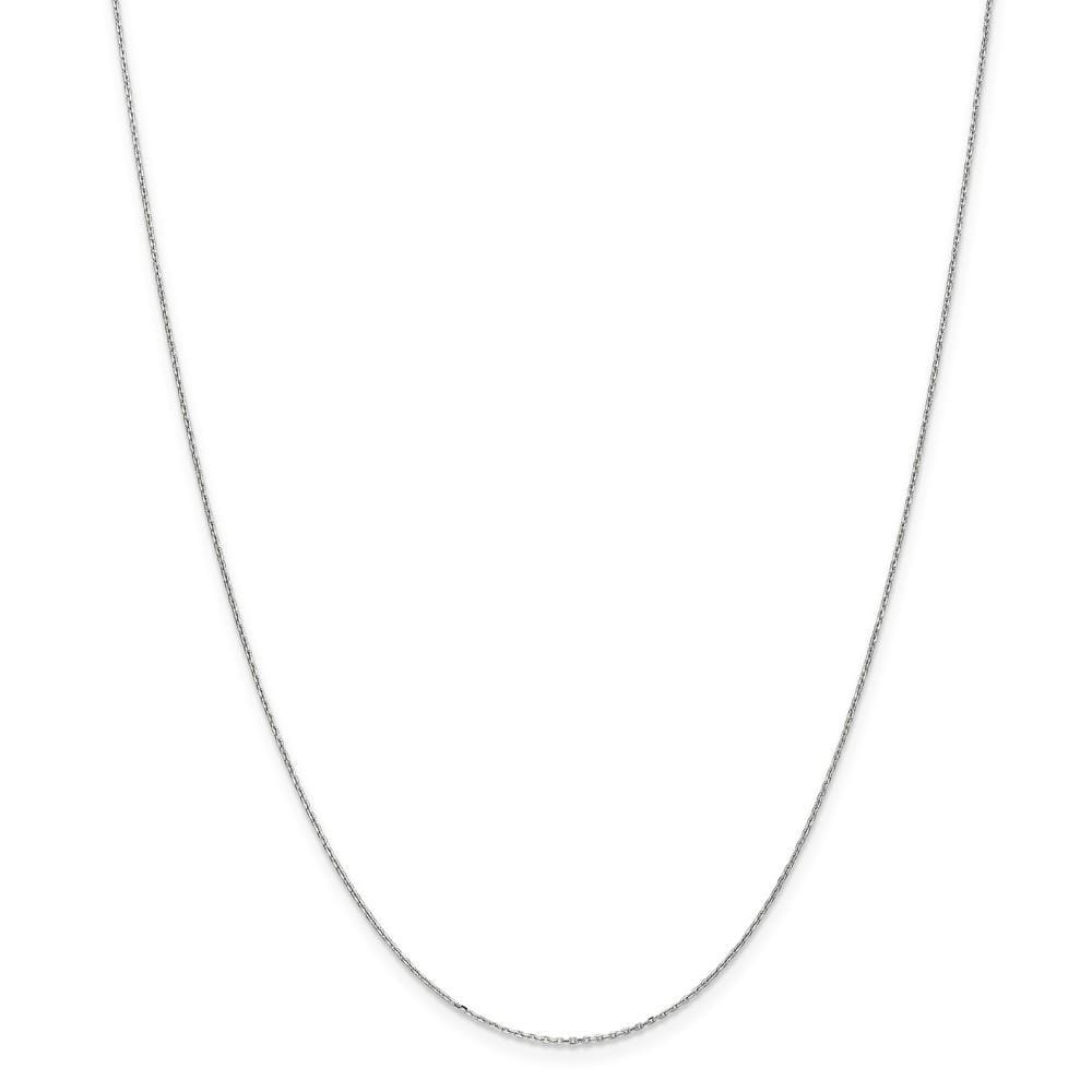 14k White Gold 0.80mm Solid D.C Cable Chain