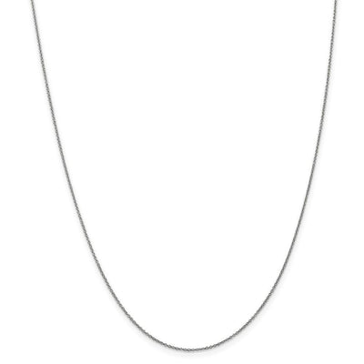 14k White Gold 0.80mm Solid Polish Cable Chain at $ 112.29 only from Jewelryshopping.com