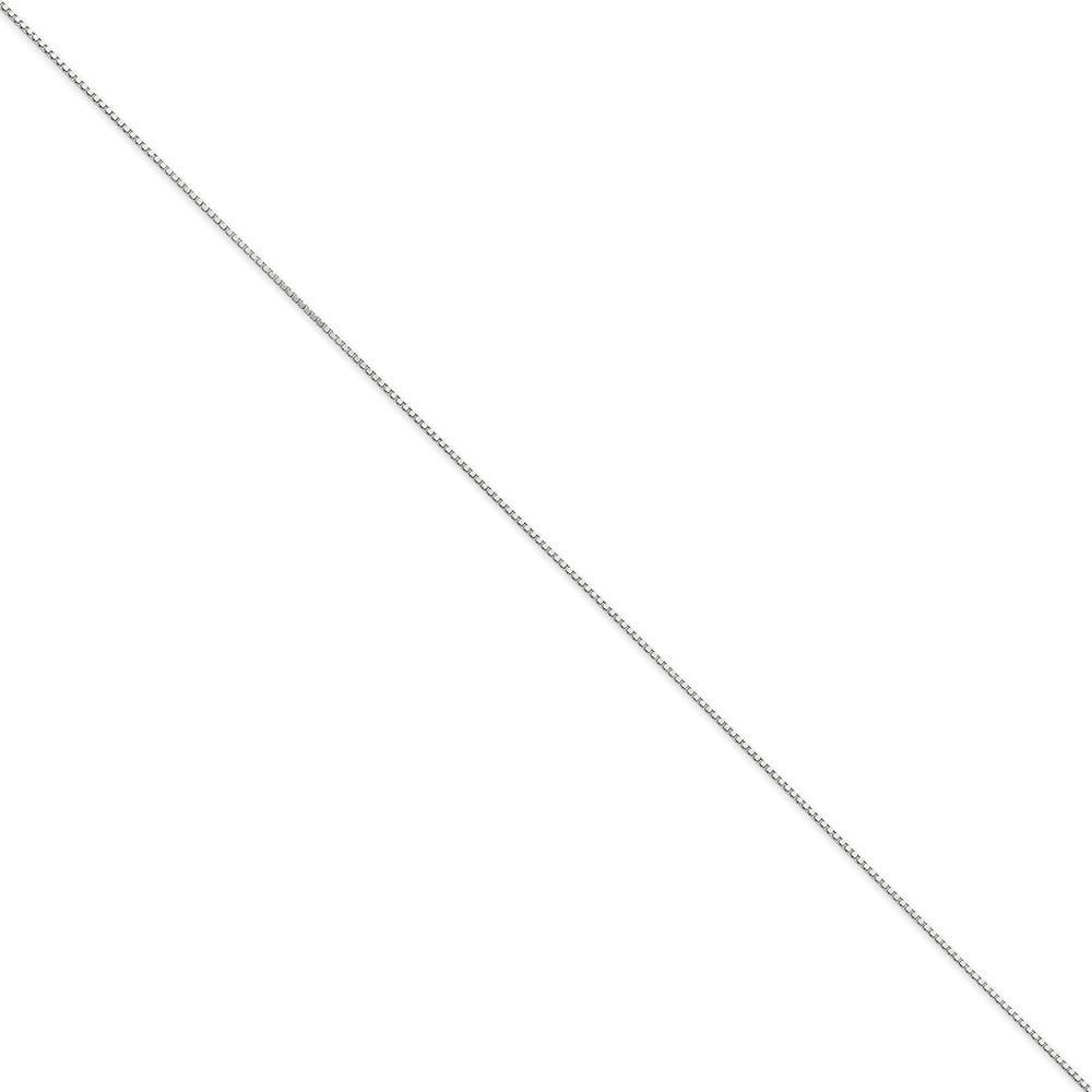 14k White Gold 0.90mm Polished Solid Box Chain