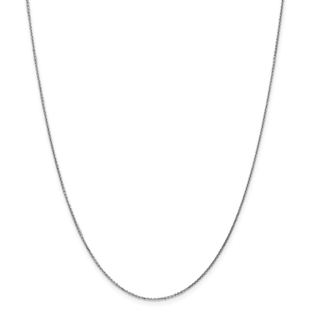 14k White Gold 0.95mm Solid D.C Cable Chain