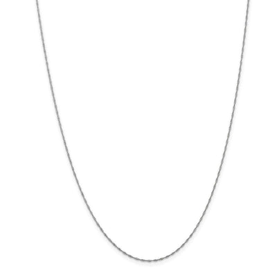 14k White Gold 1.00mm Polished Singapore Chain at $ 61.97 only from Jewelryshopping.com