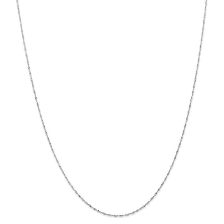 14k White Gold 1.00mm Singapore Carded Chain