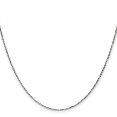 14k White Gold 1.00mm Solid Polish Cable Chain at $ 110.36 only from Jewelryshopping.com
