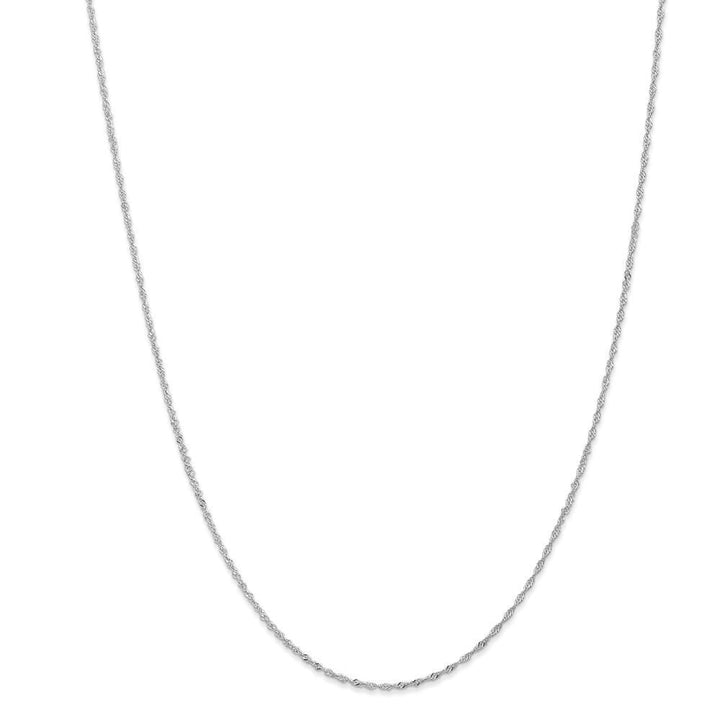 14k White Gold 1.10mm Polished Singapore Chain