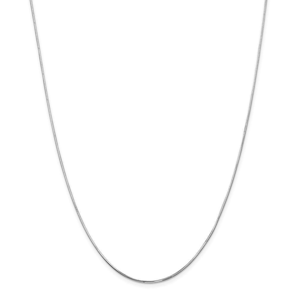 14k White Gold 0.9 mm Octagonal Snake Chain