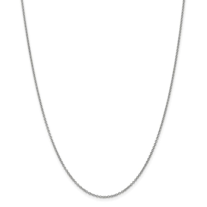 14k White Gold 1.30mm Round Link Cable Chain