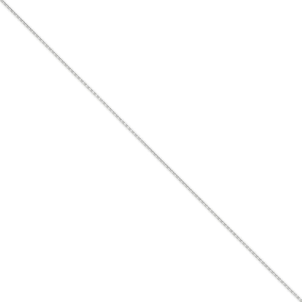 14k White Gold 1.30mm Solid D.C Cable Chain