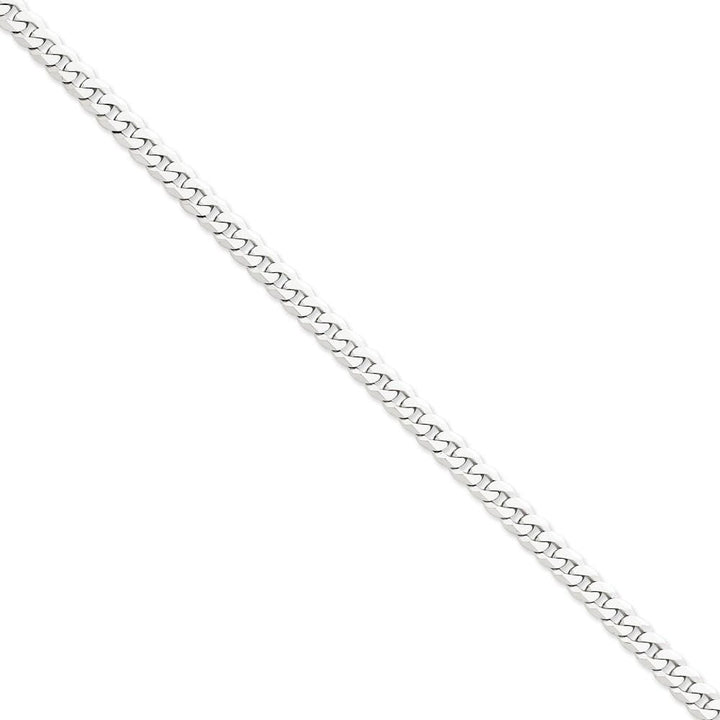 14k White Gold Polished 6.10mmFlat Curb Chain