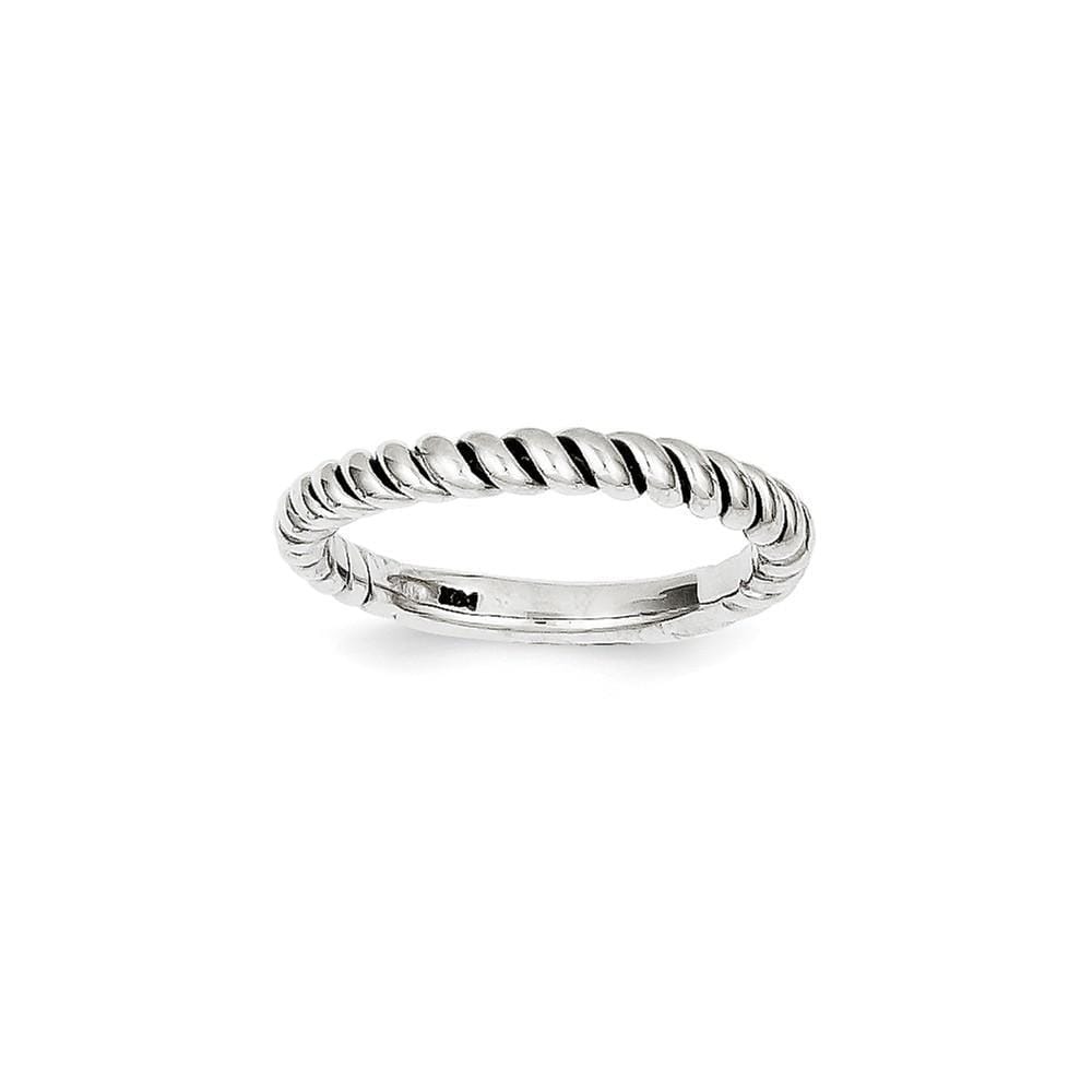 14k White Gold Timeless Creations Twisted Band