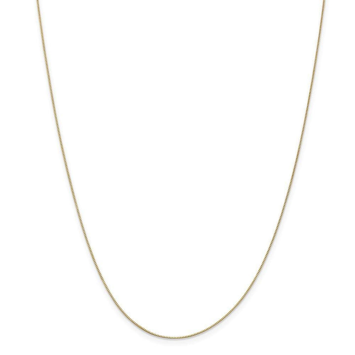 14k Yellow Gold 0.50mm Polish Solid Box Chain