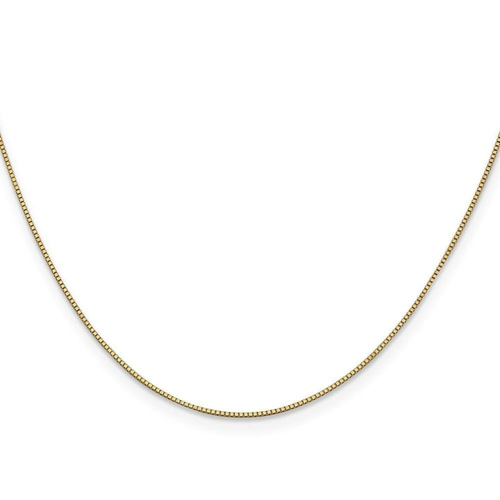 14k Yellow Gold 0.70mm Polish Solid Box Chain