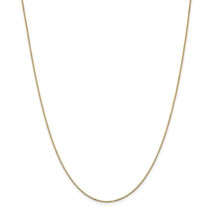 14k Yellow Gold 0.90mm Polish Solid Box Chain