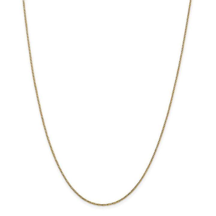 14k Yellow Gold 0.95mm Solid Twisted Box Chain