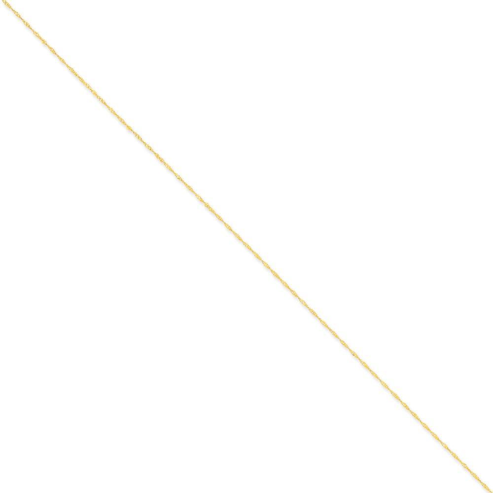 14k Yellow Gold 1.00m Polished Singapore Chain