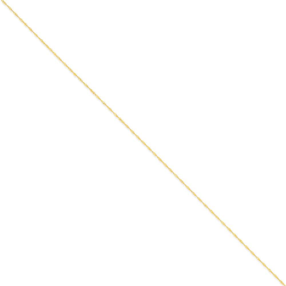 14k Yellow Gold 1.00m Polished Singapore Chain