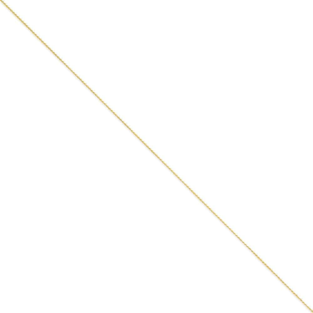 14k Yellow Gold 1.00mm Diamond Cut Spiga Chain