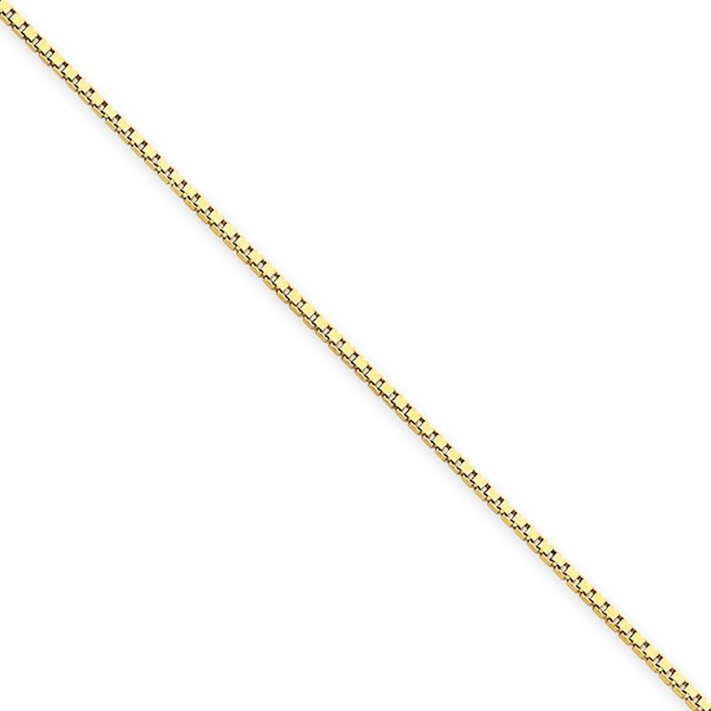 14k Yellow Gold 1.00mm Polish Solid Box Chain