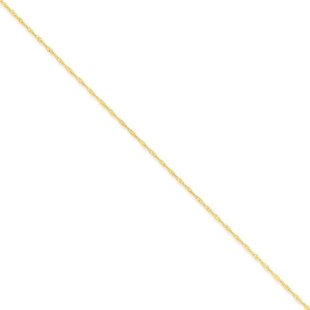 14k Yellow Gold 1.1-m wide Polished Singapore Chain