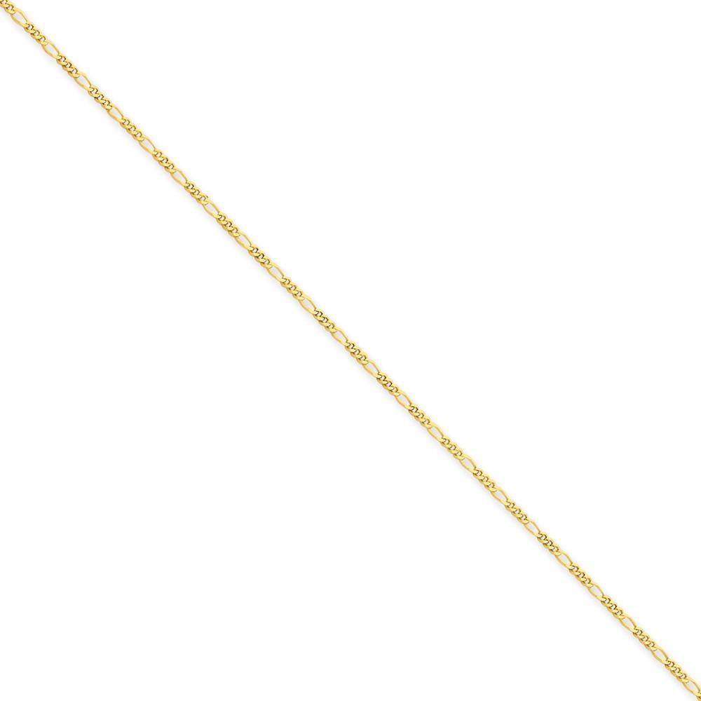 14k Yellow Gold 1.25mm Figaro Pendant Chain