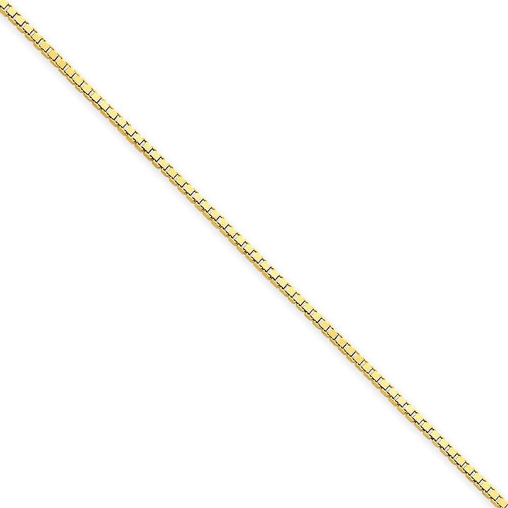 14k Yellow Gold 1.30mm Polish Solid Box Chain