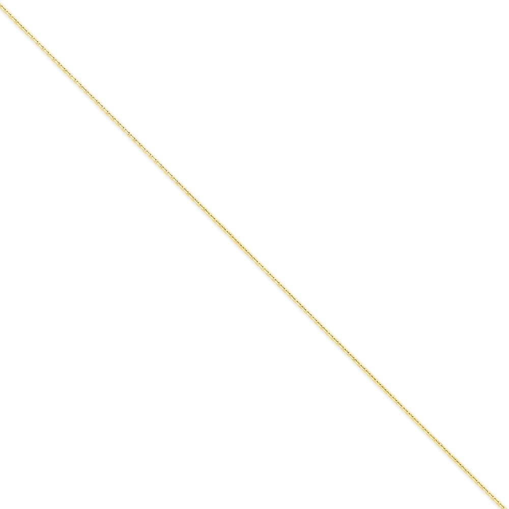 14k Yellow Gold 1.30mm Solid D.C Cable Chain