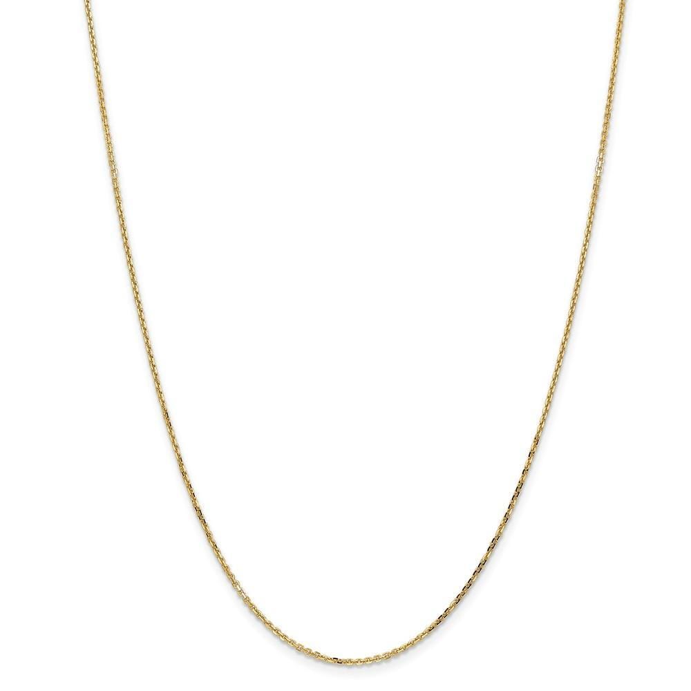 14k Yellow Gold 1.45mm Round Link Cable Chain