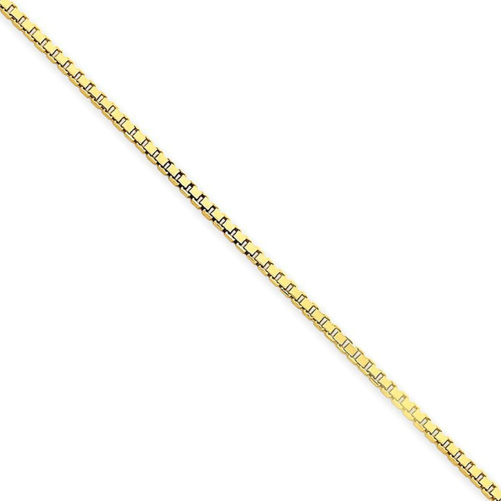 14k Yellow Gold 1.50mm Polish Solid Box Chain