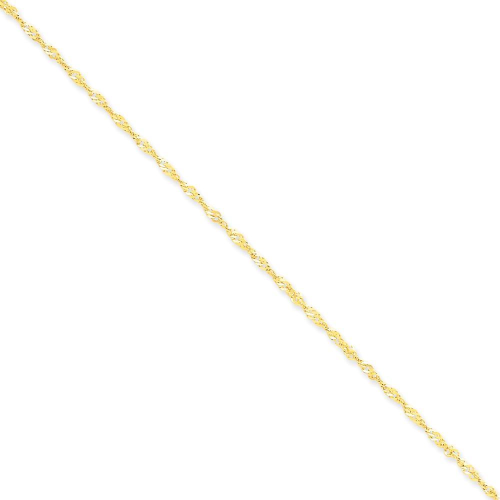 14k Yellow Gold 1.70m Polished Singapore Chain