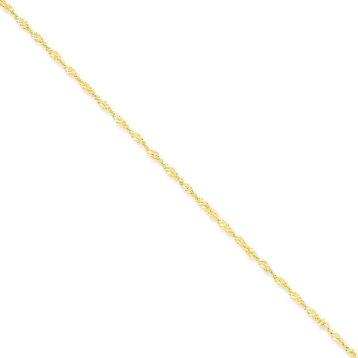 14k Yellow Gold 1.70m Polished Singapore Chain