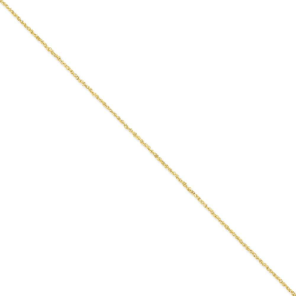 14k Yellow Gold 1.70mm Polished Ropa Chain