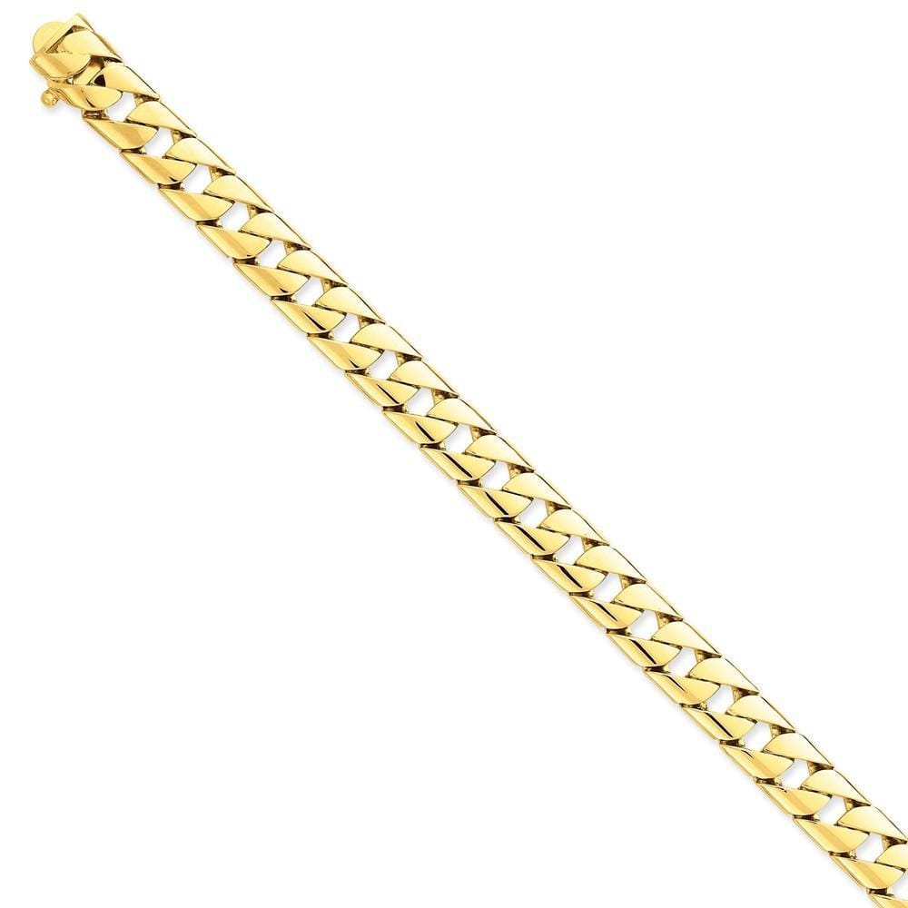 14k Yellow Gold 10.00m Rounded Fancy Curb Chain