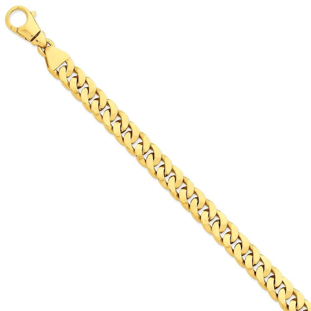 14k Yellow Gold 10.10mm Fancy Curb Link Chain