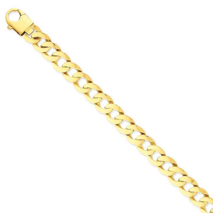 14k Yellow Gold 10.50mm Fancy Curb Link Chain