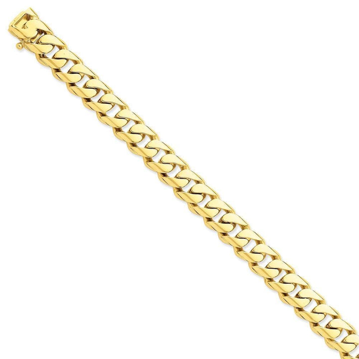 14k Yellow Gold 11.00m Rounded Fancy Curb Chain