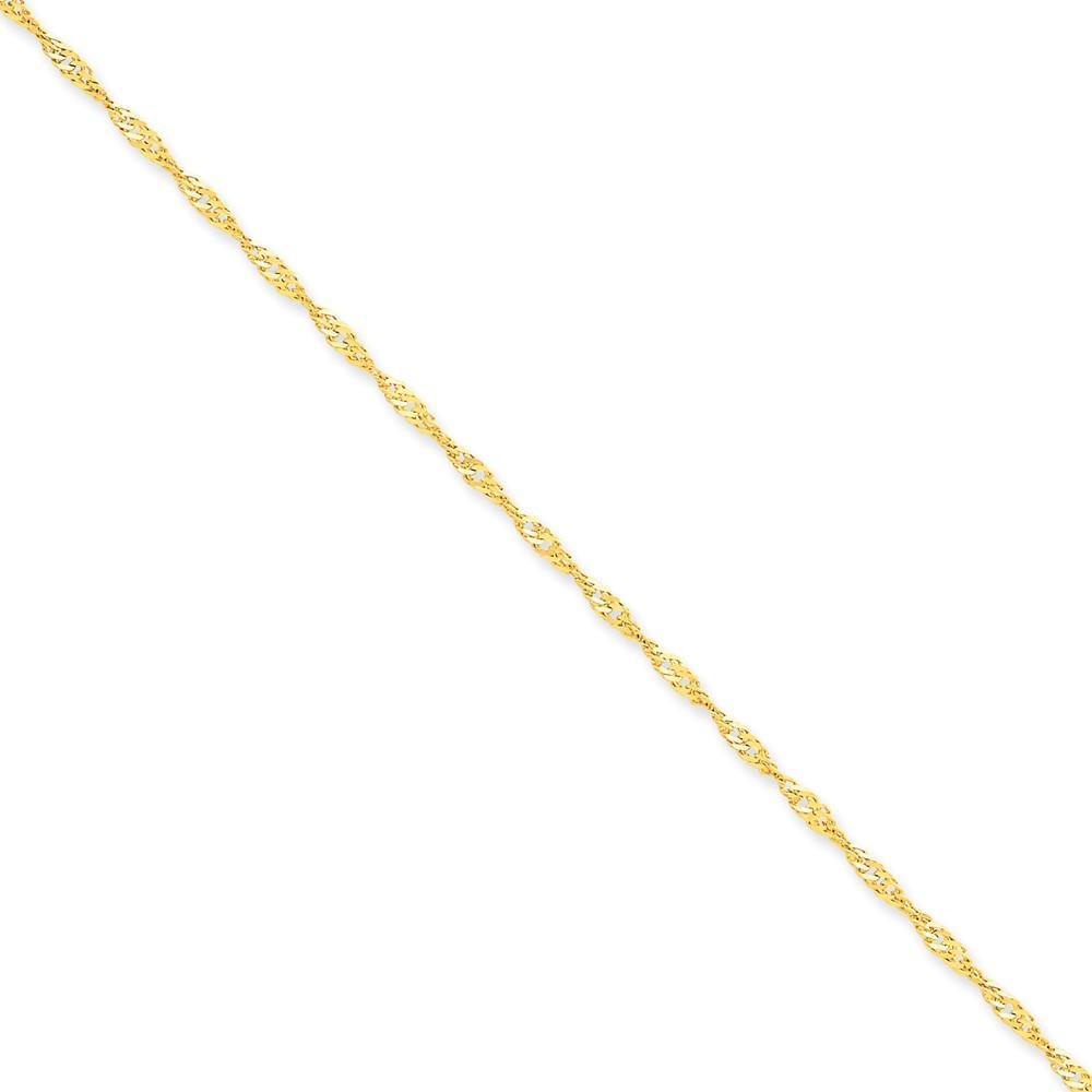 14k Yellow Gold 2.00m Polished Singapore Chain