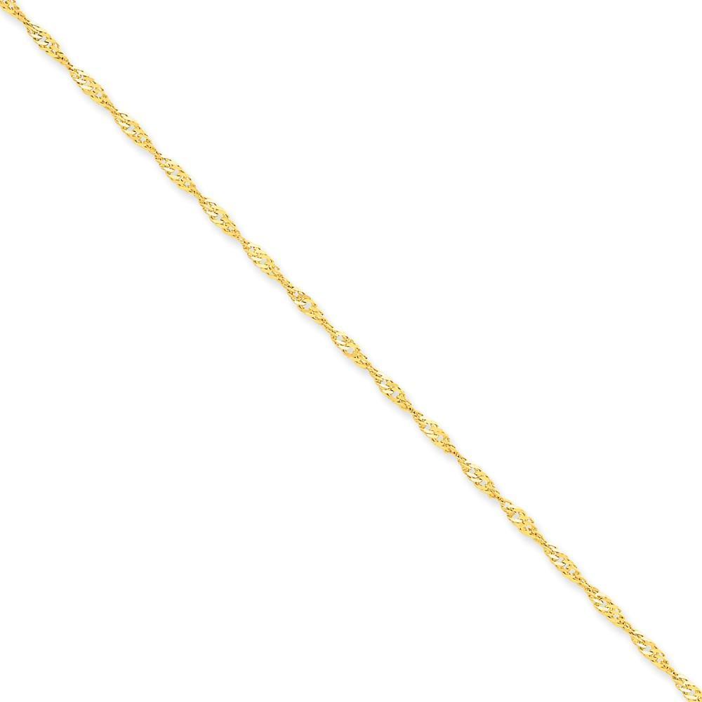 14k Yellow Gold 2.00m Polished Singapore Chain