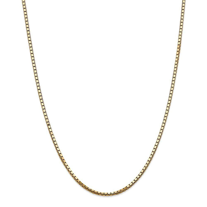 14k Yellow Gold 2.50mm Polish Solid Box Chain