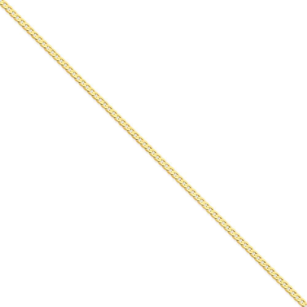 14k Yellow Gold 3.00mm Open Concave Curb Chain