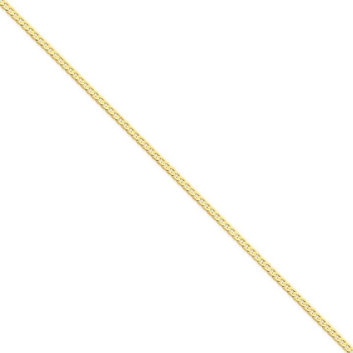 14k Yellow Gold 3.00mm Open Concave Curb Chain