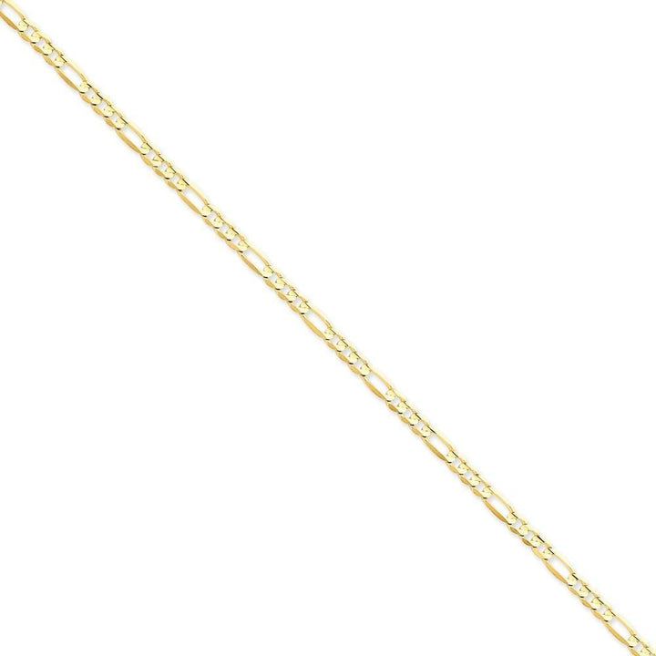 14k Yellow Gold 4.00m Concave Open Figaro Chain