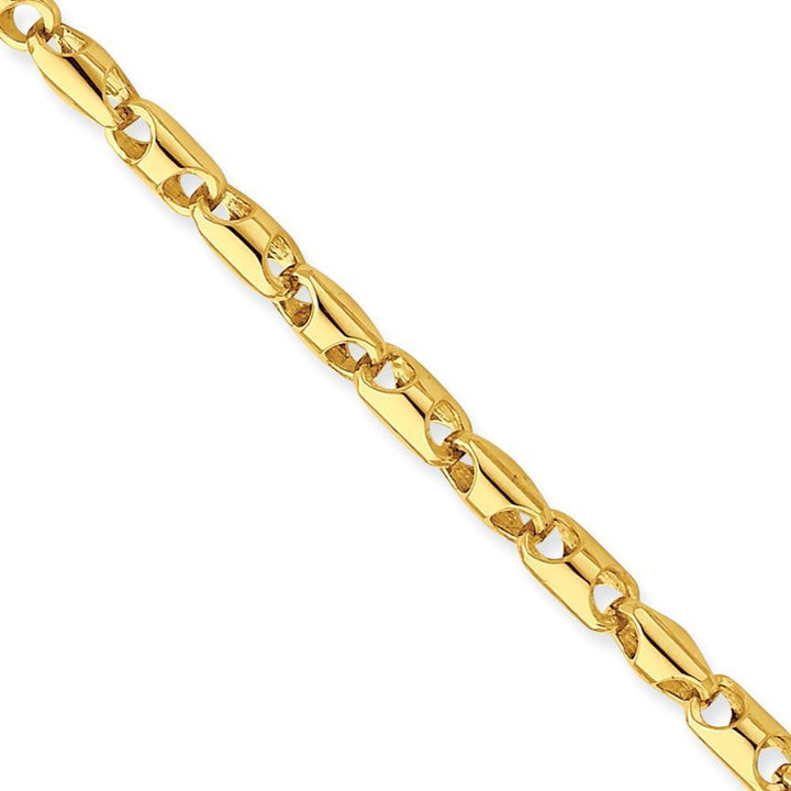 14k Yellow Gold 4.00mm Fancy Barrel Link Chain
