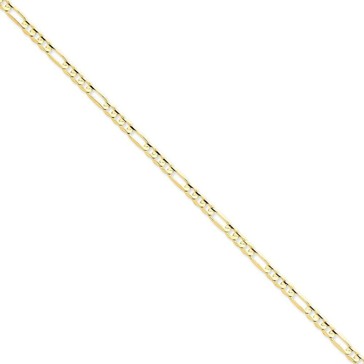 14k Yellow Gold 4.50m Concave Open Figaro Chain