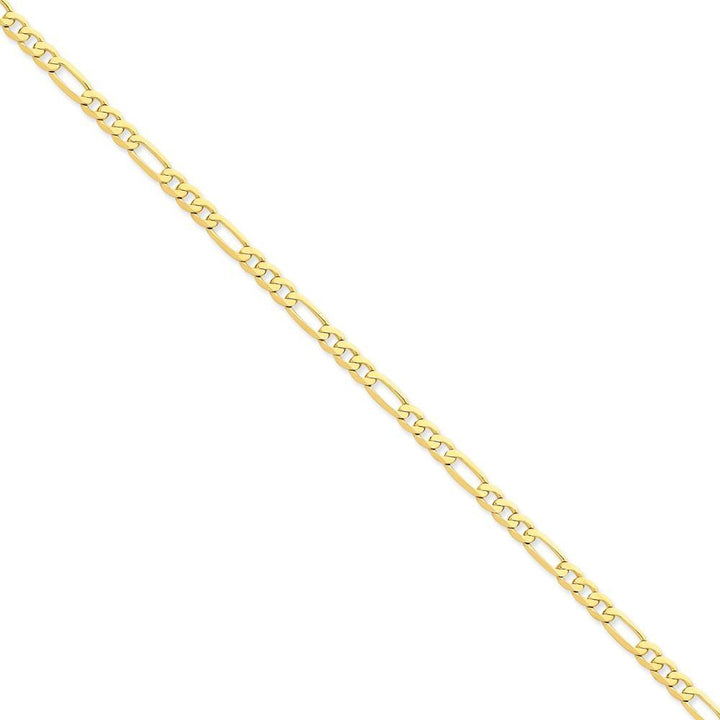 14k Yellow Gold 4.75-mm Flat Solid Figaro Chain